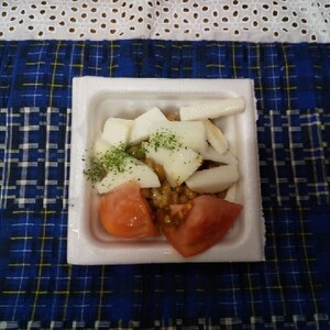 パセリと長芋とトマト納豆